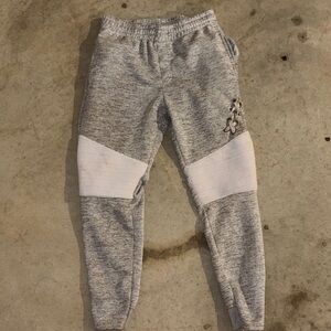 Gray and White Kids Joggers